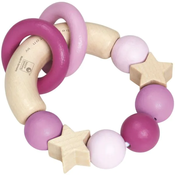 Schmidt Spiele bellybutton: Glücksgriff rosa, Greifling aus Holz, 7,5 cm