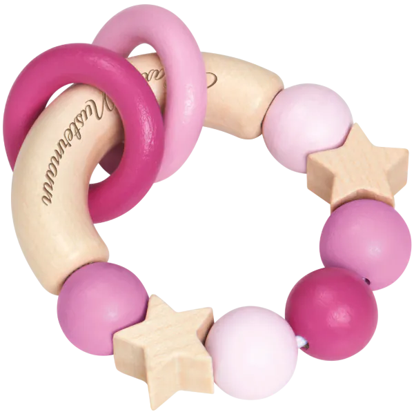 Schmidt Spiele bellybutton: Glücksgriff rosa, Greifling aus Holz, 7,5 cm Blitzangebot
