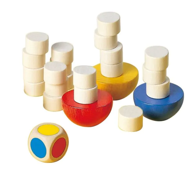 Schmidt Spiele Balance, Würfel- und Stapelspiel aus Holz