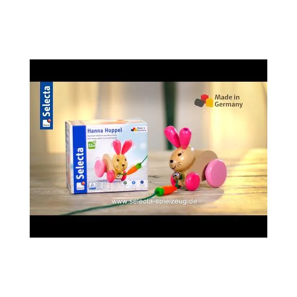Schmidt Spiele Hanna Hoppel, Nachziehspielzeug aus Holz, 13 cm Zeitbegrenzte Promotion