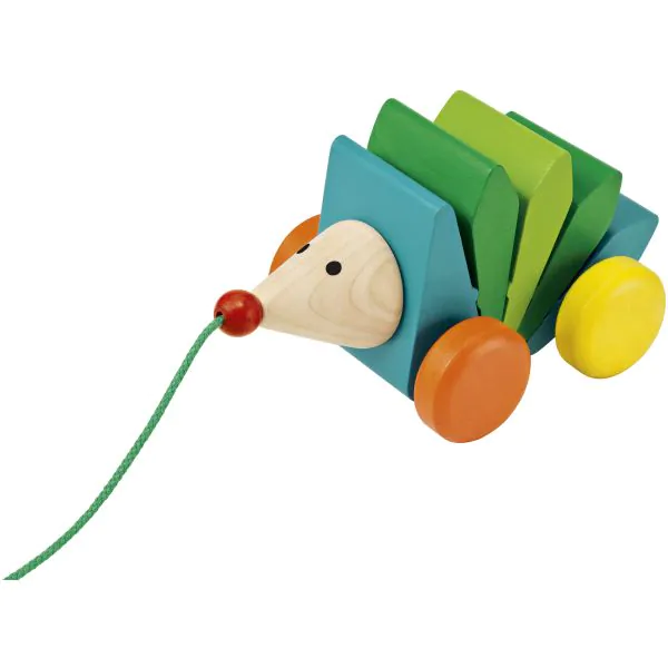 Schmidt Spiele Kasper Klip-Klap, Nachziehspielzeug aus Holz, 16cm