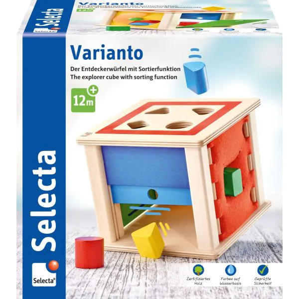 Schmidt Spiele Varianto, Sortier-und Steckspiel aus Holz, 15cm Riesige Rabatte