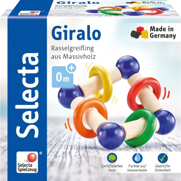Schmidt Spiele Giralo, Greifling aus Holz, 12 cm Kostenloser Versand