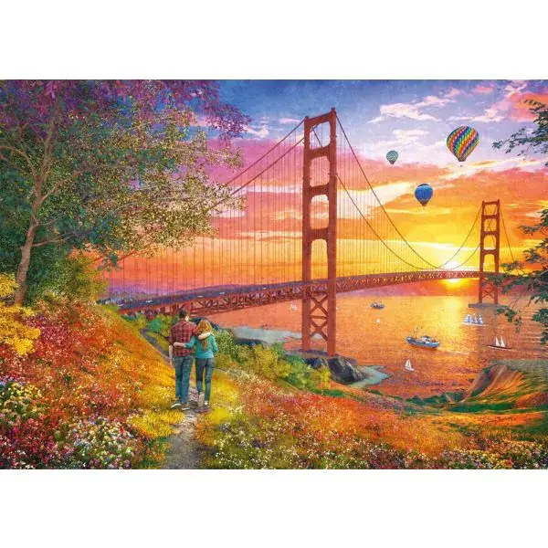 Schmidt Spiele Spaziergang zur Golden Gate Bridge, 2.000 Teile Puzzle zollfrei