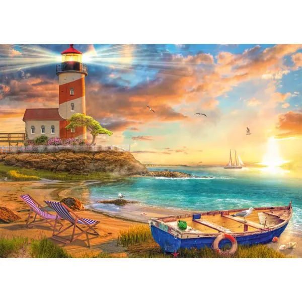 Schmidt Spiele Sonnenuntergang in der Leuchtturm-Bucht, 1.000 Teile Puzzle Angebote