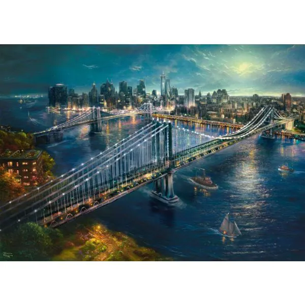 Schmidt Spiele Thomas Kinkade Studios: Mond über Manhatten, 2.000 Teile Puzzle Blitzverkäufe