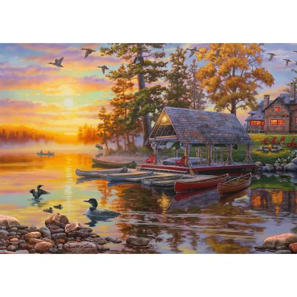 Schmidt Spiele Darrel Bush: Bootshaus mit Kanus, 1.000 Teile Puzzle Rabatt