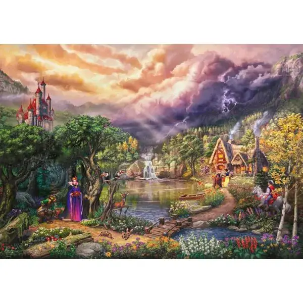 Schmidt Spiele Thomas Kinkade Studios: Disney Dreams Collection - Snow White and the Queen (Schneewittchen und die Königin), 1.000 Teile Puzzle Preisnachlass