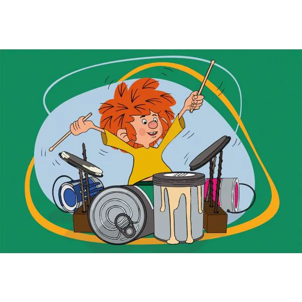 Schmidt Spiele Pumuckl: Pumuckl spielt Schlagzeug, 60 Teile Kinderpuzzle Weihnachtsangebot