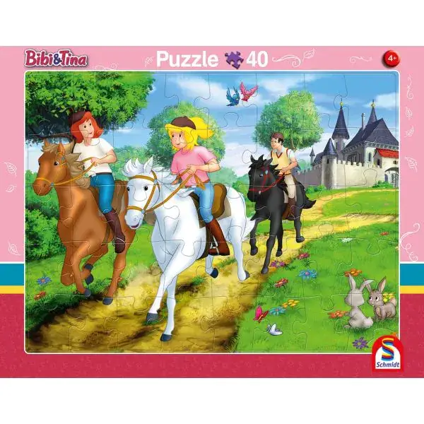 Schmidt Spiele Bibi & Tina: 2 Kinder Rahmenpuzzle, 24 Teile/ 40 Teile Neuheiten