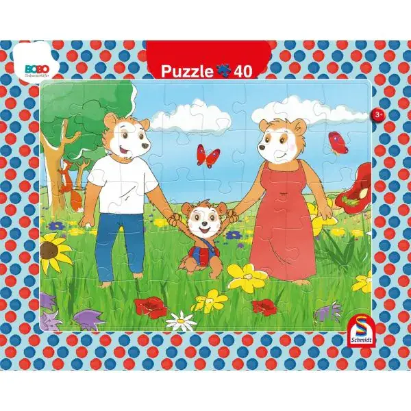 Schmidt Spiele Bobo Siebenschläfer: 2 Kinder Rahmenpuzzle, 24 Teile/ 40 Teile Bestseller