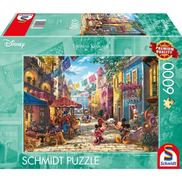 Schmidt Spiele Thomas Kinkade Studios: Disney Dreams Collection - Mickey und Minnie in Mexico, 6.000 Teile Puzzle Räumungsverkauf