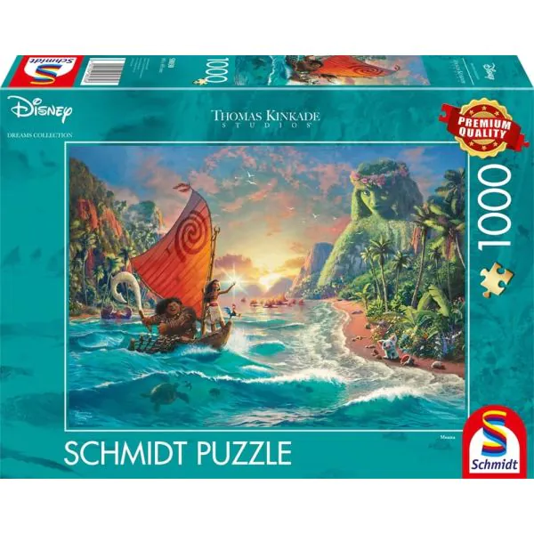 Schmidt Spiele Thomas Kinkade Studios: Disney Dreams Collection - Moana – Vaiana, 1.000 Teile Puzzle Letzter Tag
