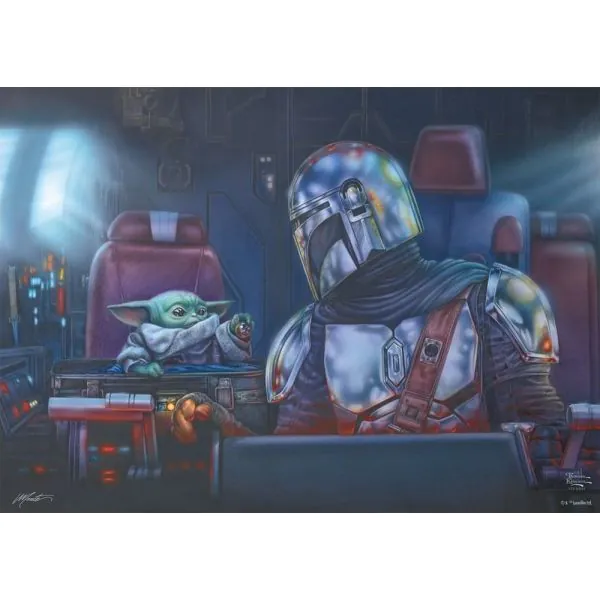 Schmidt Spiele Thomas Kinkade Studios: Star Wars The Mandalorian™ – Two for the Road, 1.000 Teile Puzzle Riesige Rabatte