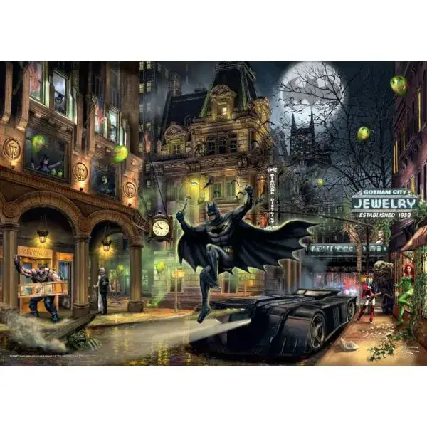 Schmidt Spiele Thomas Kinkade Studios: Batman™ Gotham City™, 1.000 Teile Puzzle Begrenzt auf 3 Tage