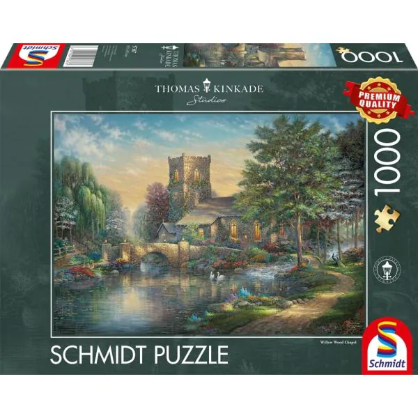 Schmidt Spiele Thomas Kinkade Studios: Willow Wood Chapel, 1.000 Teile Puzzle Black Friday Preise