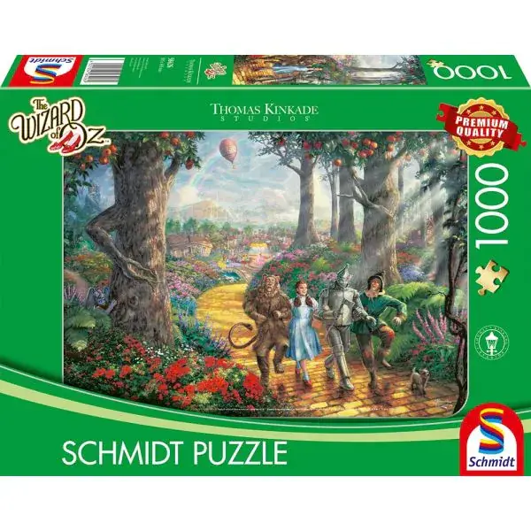 Schmidt Spiele Thomas Kinkade Studios: Der Zauberer von Oz, Warner Bros. - Follow the Yellow Brick Road, 1.000 Teile Puzzle Günstiger Verkauf