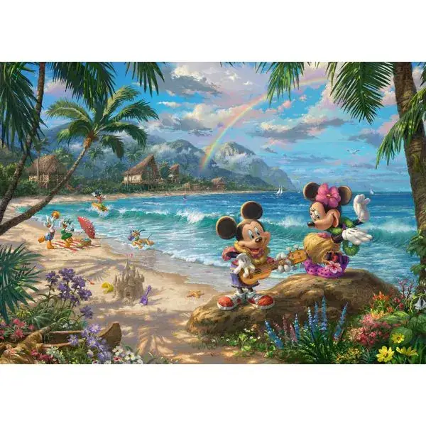 Schmidt Spiele Thomas Kinkade Studios: Disney Dreams Collection - Minnie & Mickey in Hawaii, 1.000 Teile Puzzle Blitzverkäufe