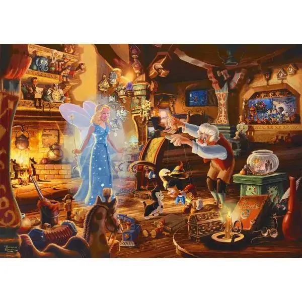 Schmidt Spiele Thomas Kinkade Studios: Disney Dreams Collection - Geppettos Pinocchio, 1.000 Teile Puzzle Limitierter Zeitrabatt