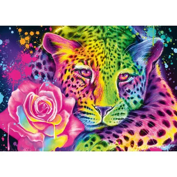Schmidt Spiele Sheena Pike: Neon Regenbogen-Leopard, 1.000 Teile Puzzle Günstig kaufen