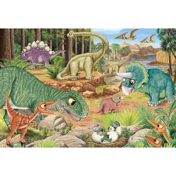 Schmidt Spiele Spaß mit Dinosauriern, 3x 24 Teile Kinderpuzzle Weihnachtsangebot