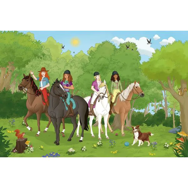 Schmidt Spiele Schleich ®: Horse Club - Club Holstein Fohlen, 150 Teile Kinderpuzzle mit Add-on (eine Original Figur) Vatertagsangebot