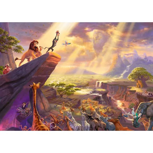 Schmidt Spiele Thomas Kinkade Studios: Disney Dreams Collection - König der Löwen , 1.000 Teile Puzzle Lagerräumung
