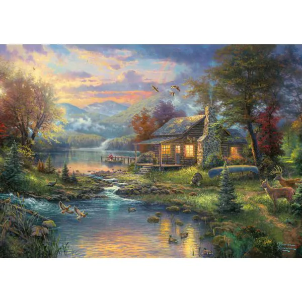 Schmidt Spiele Thomas Kinkade Studios: Nature's Paradise in der Nostalgie Metalldose, 500 Teile Puzzle Sonderangebote