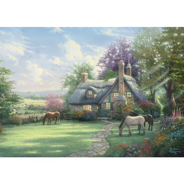 Schmidt Spiele Thomas Kinkade Studios: A Perfect Summer Day in der Nostalgie Metalldose, 500 Teile Puzzle Riesige Ersparnisse