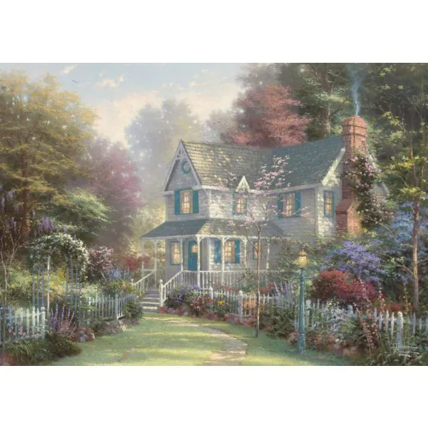 Schmidt Spiele Thomas Kinkade Studios: Victoria Garden II in der Nostalgie Metalldose, 500 Teile Puzzle VIP-Rabatte