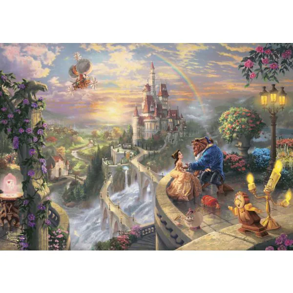 Schmidt Spiele Thomas Kinkade Studios: Disney - Beauty and the Beast in der Nostalgie Metalldose, 500 Teile Puzzle Tiefpreis