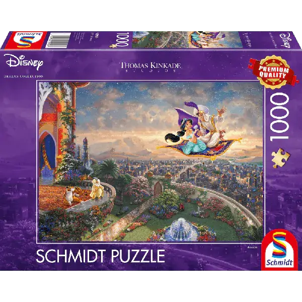Schmidt Spiele Thomas Kinkade Studios: Disney Dreams Collection - Aladdin, 1.000 Teile Puzzle Letzte 3 Tage
