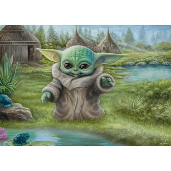 Schmidt Spiele Thomas Kinkade Studios: Star Wars The Mandalorian - Grogu Das Kind , 1.000 Teile Puzzle Zeitbegrenzte Promotion