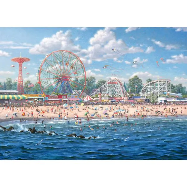 Schmidt Spiele Thomas Kinkade Studios: Coney Island, 1.000 Teile Puzzle Bis zu 50% Rabatt