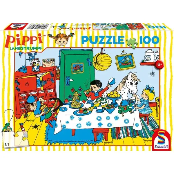 Schmidt Spiele Pippi™ Langstrumpf: Kaffeekränzchen mit Pippi, 100 Teile Kinderpuzzle Im Verkauf