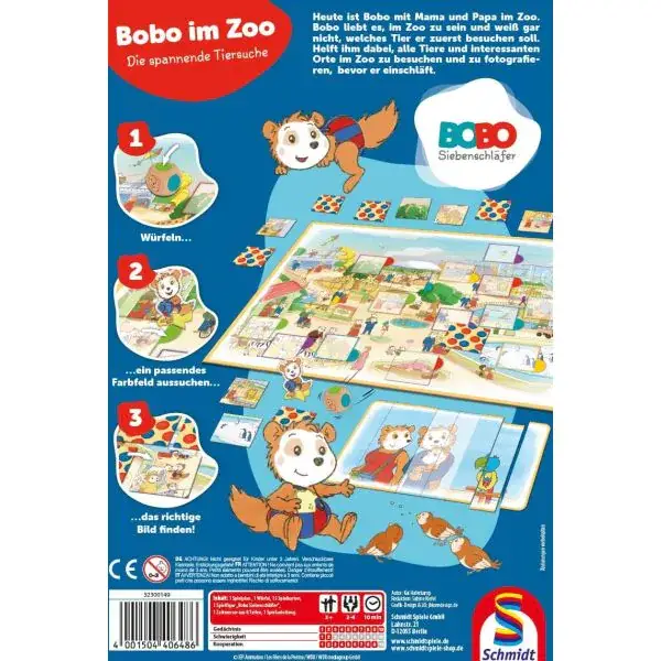 Schmidt Spiele Bobo Siebenschläfer: Bobo im Zoo – Die spannende Tiersuche, Kinderspiel Hotsell