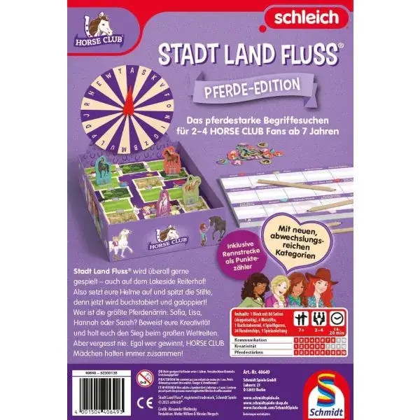 Schmidt Spiele Schleich ®: Horse Club - Stadt Land Fluss®, Kinderspiel im Angebot
