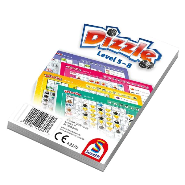 Schmidt Spiele Dizzle, Level 5 bis 8, Zusatzblock (75 Blatt) Fabrikverkauf