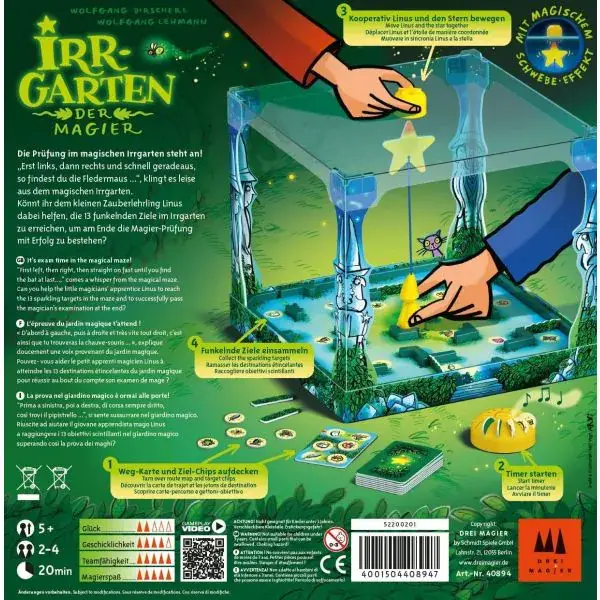 Schmidt Spiele Drei Magier®: Irrgarten der Magier, Kinderspiel Osterangebot