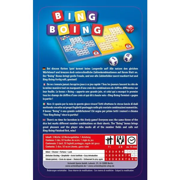 Schmidt Spiele Bing Boing, Reisespiel in der Metalldose Muttertagsangebot