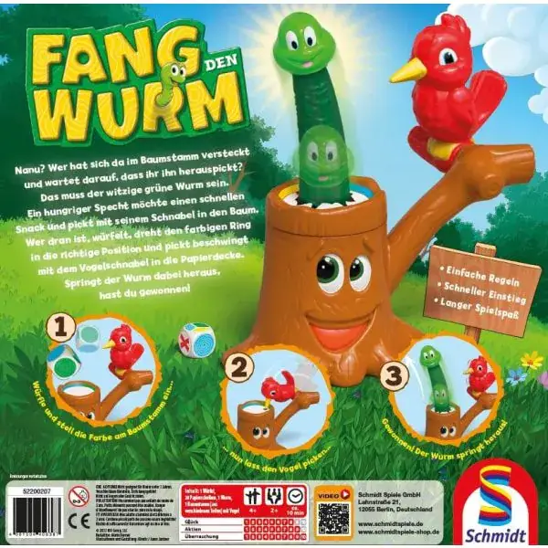 Schmidt Spiele Fang den Wurm, Kinderspiel Jubiläumsangebot