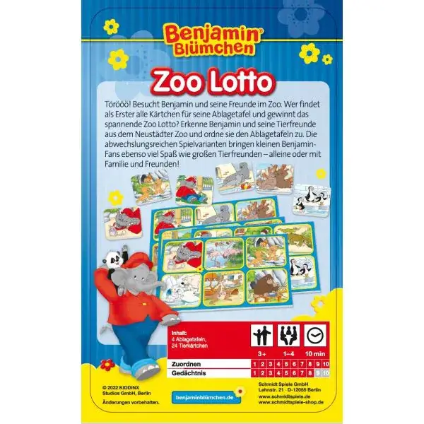 Schmidt Spiele Benjamin Blümchen, Zoo Lotto Bestseller