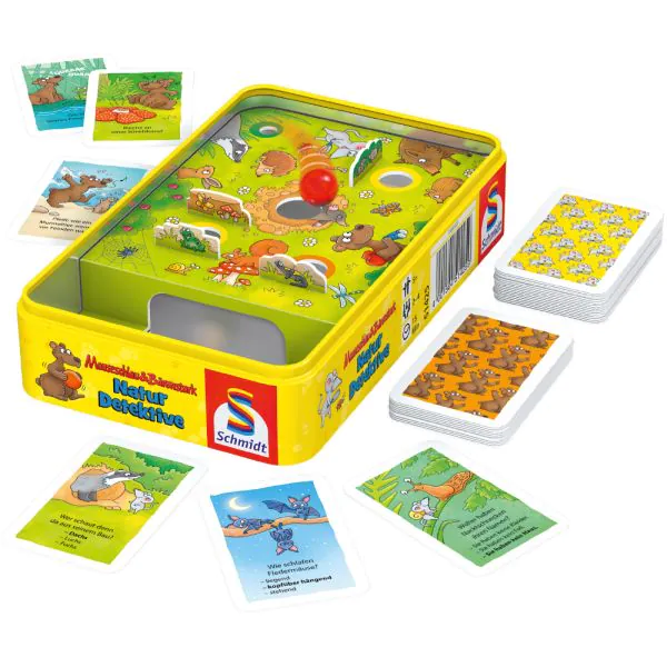 Schmidt Spiele Mauseschlau & Bärenstark: Naturdetektive, Reisespiel in der Metalldose Sonderangebote