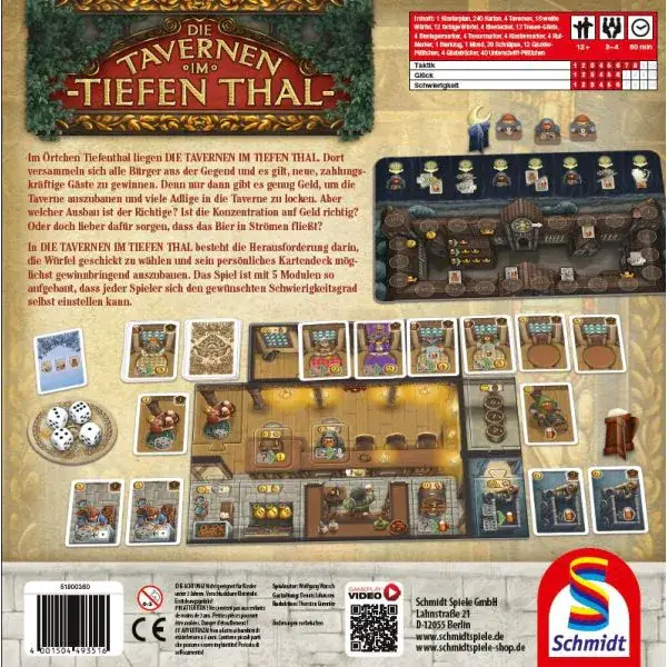 Schmidt Spiele Die Tavernen im Tiefen Thal, Strategiespiel 50% Rabatt mit kostenlosem Versand