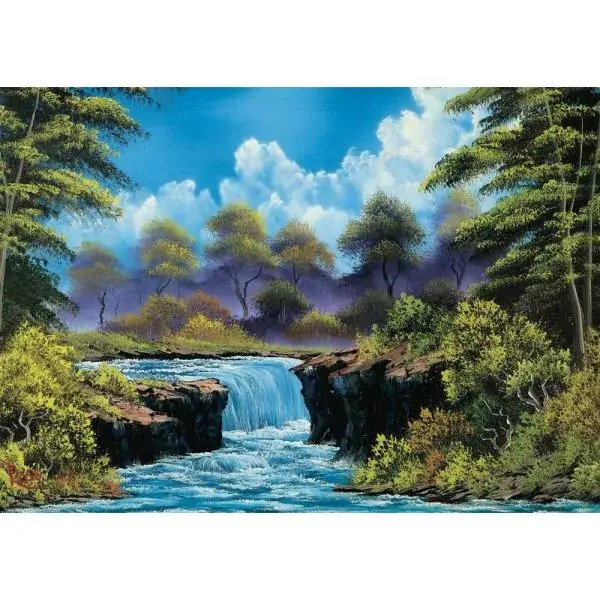 Schmidt Spiele Bob Ross: Wasserfall auf der Lichtung, 1.000 Teile Puzzle Black Friday