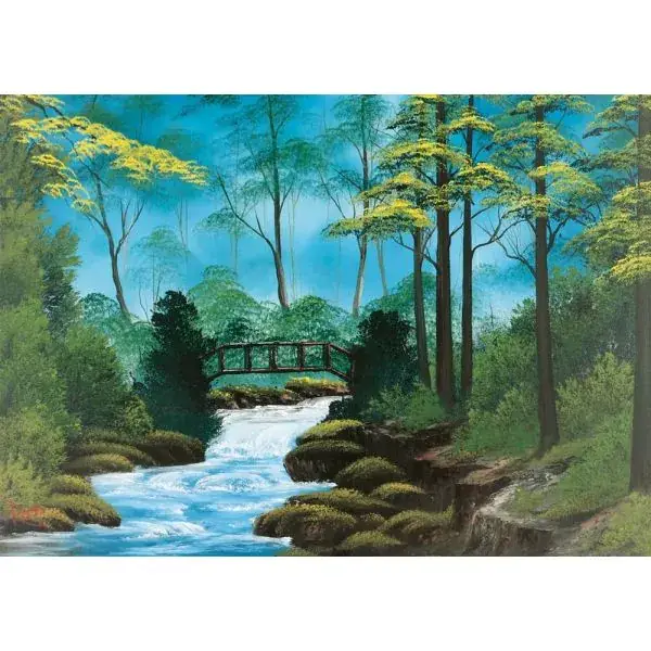 Schmidt Spiele Bob Ross: Abgelegene Brücke, 1.000 Teile Puzzle Weihnachtsangebot