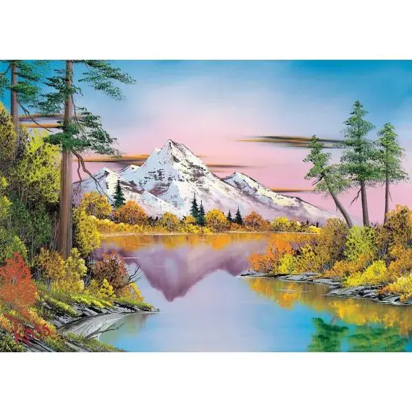 Schmidt Spiele Bob Ross: Spiegelungen, 1.000 Teile Puzzle Osterangebot
