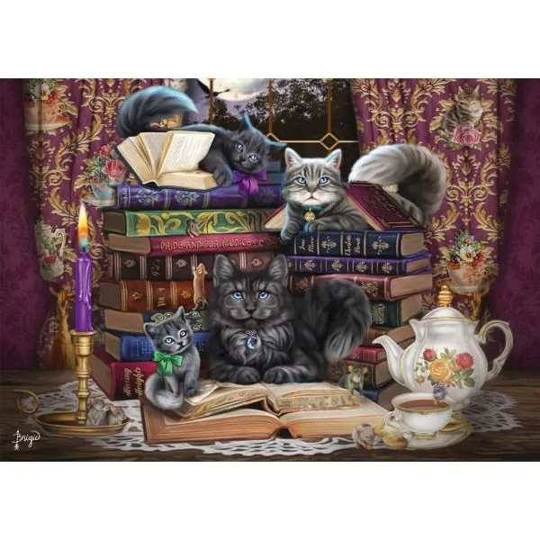 Schmidt Spiele Brigid Ashwood: Märchenstunde mit Katzen, 1.000 Teile Puzzle Muttertagsangebot