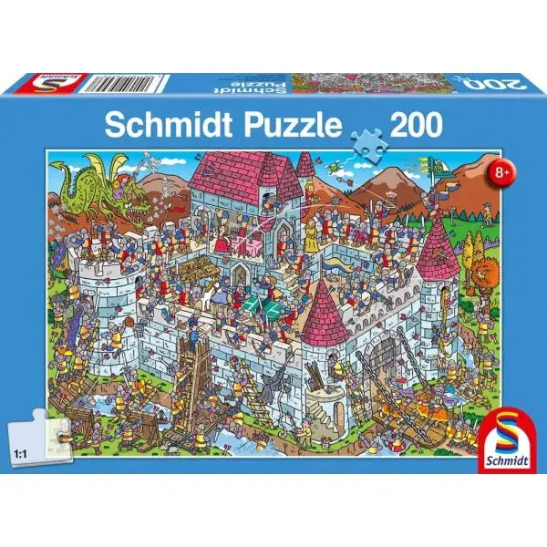 Schmidt Spiele Blick in die Ritterburg, 200 Teile Kinderpuzzle Jubiläumsangebot