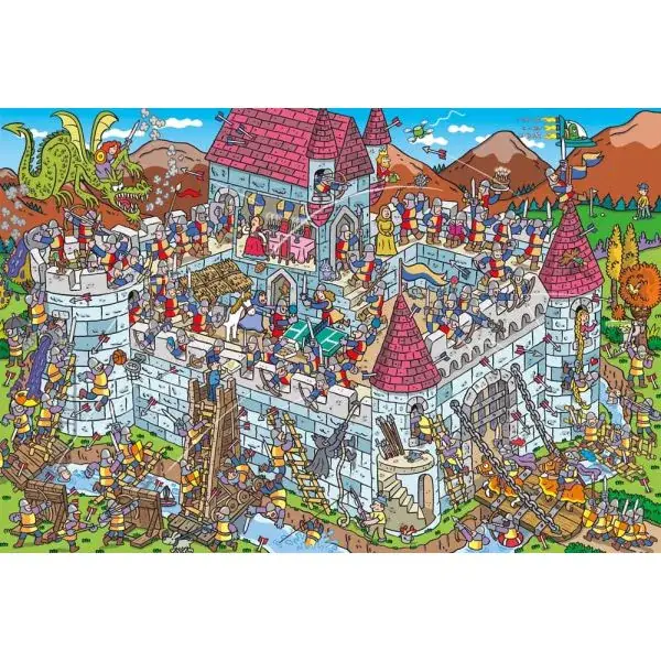 Schmidt Spiele Blick in die Ritterburg, 200 Teile Kinderpuzzle Jubiläumsangebot